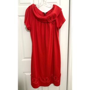 R&M Richards Tunic Flowers Orange Dress Size 16W